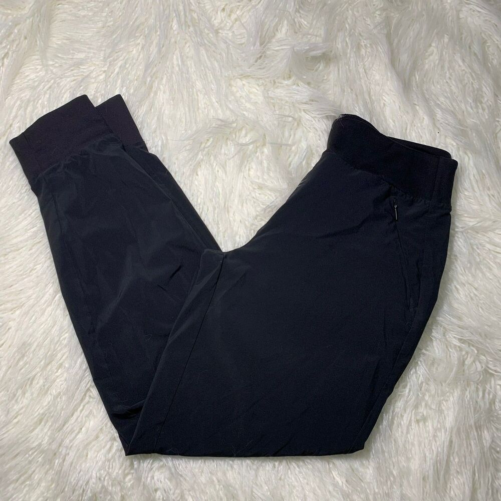 Athleta Pull On Black Zip Pocket Athleisure Joggers Size 8
